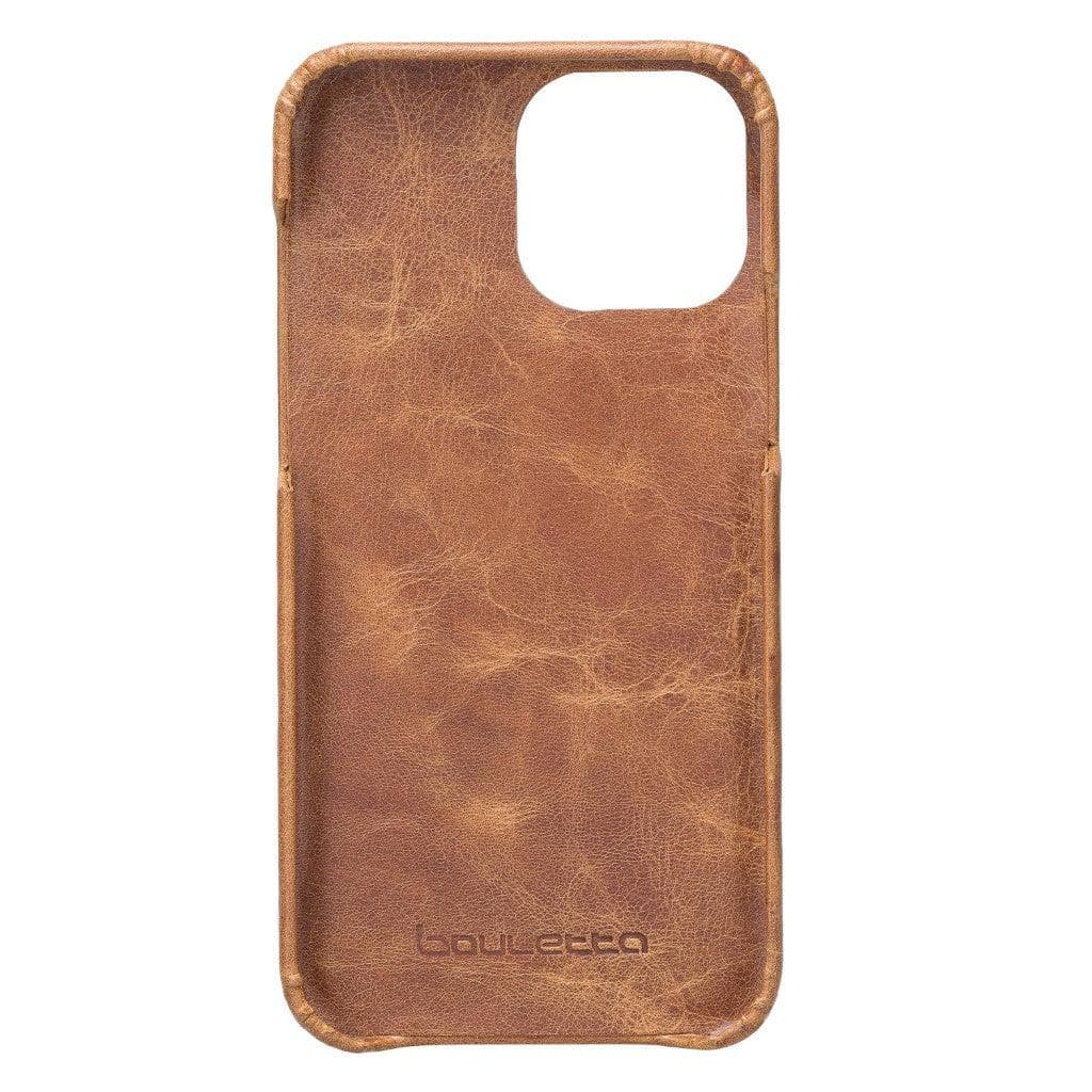 Full Leather Coating Back Cover for Apple iPhone 13 Series, showcasing premium leather finish and precise cutouts for buttons and ports.