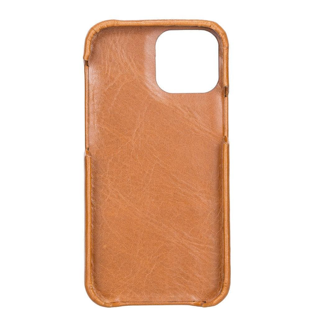 Full Leather Coating Back Cover for Apple iPhone 13 Series, showcasing premium leather finish and precise cutouts for buttons and ports.