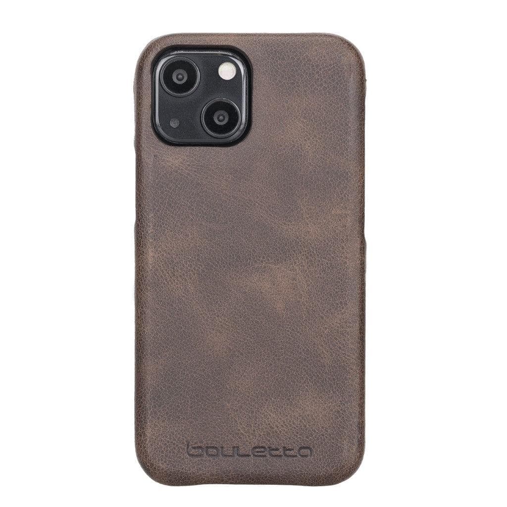 Full Leather Coating Back Cover for Apple iPhone 13 Series, showcasing premium leather finish and precise cutouts for buttons and ports.