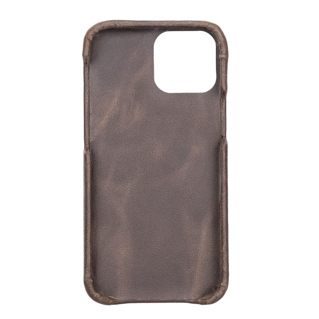 Full Leather Coating Back Cover for Apple iPhone 13 Series, showcasing premium leather finish and precise cutouts for buttons and ports.