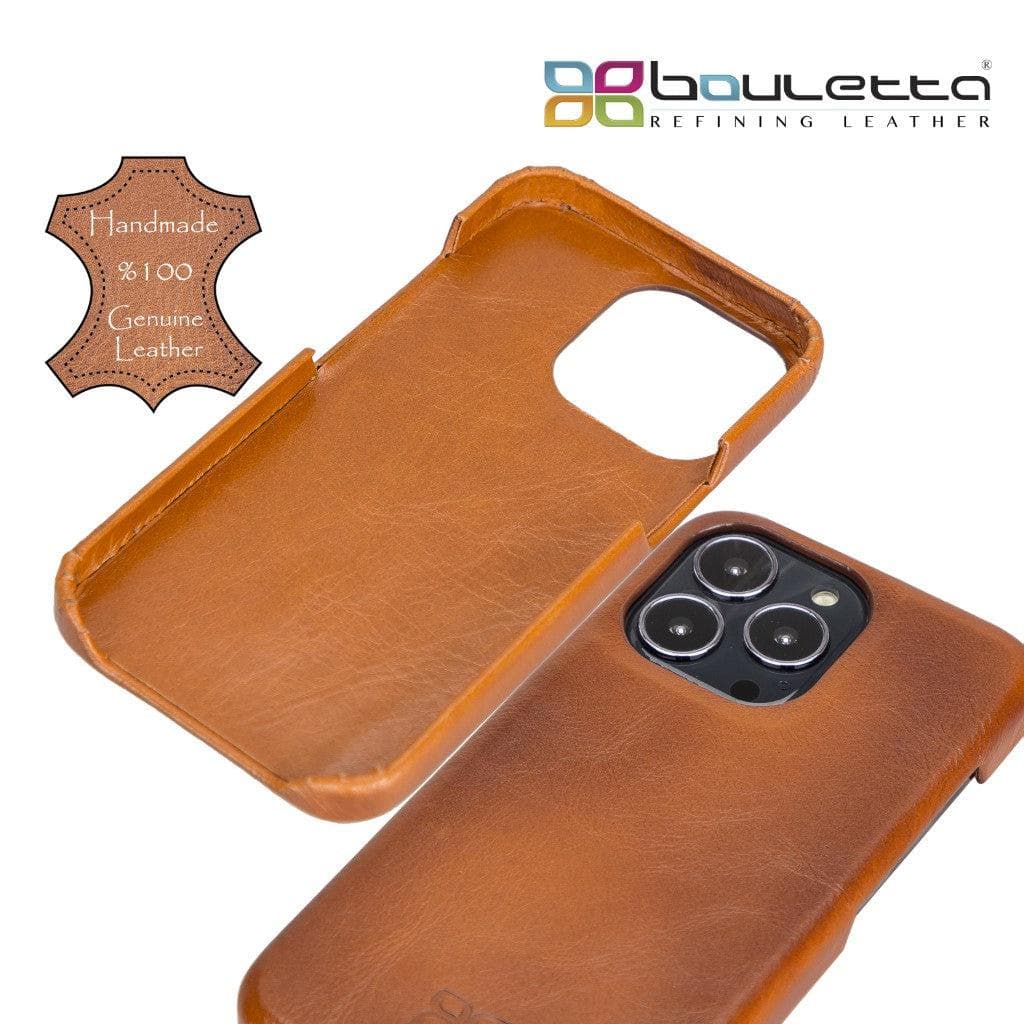 Full Leather Coating Back Cover for Apple iPhone 13 Series, showcasing premium leather finish and precise cutouts for buttons and ports.