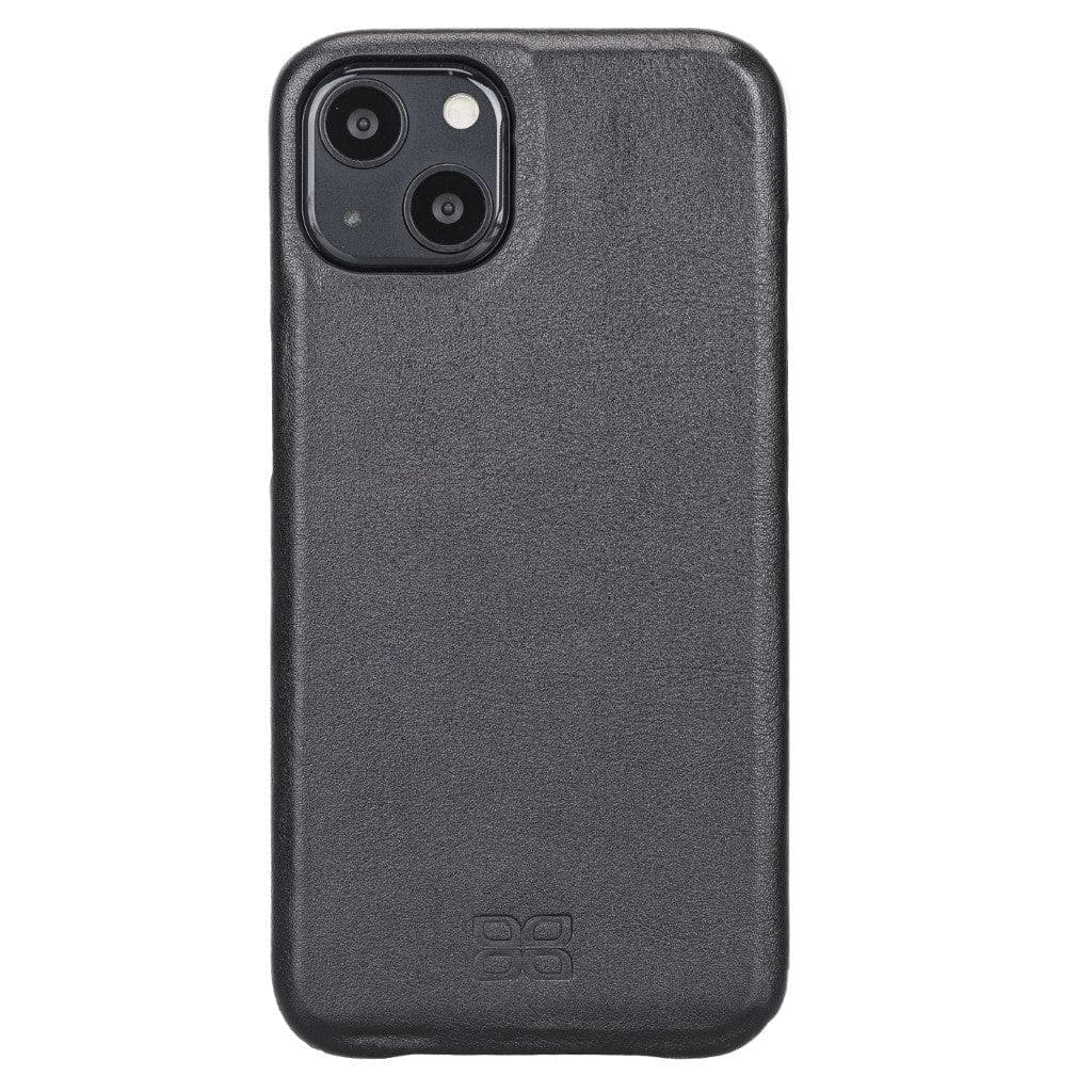 Full Leather Coating Back Cover for Apple iPhone 13 Series, showcasing premium leather finish and precise cutouts for buttons and ports.