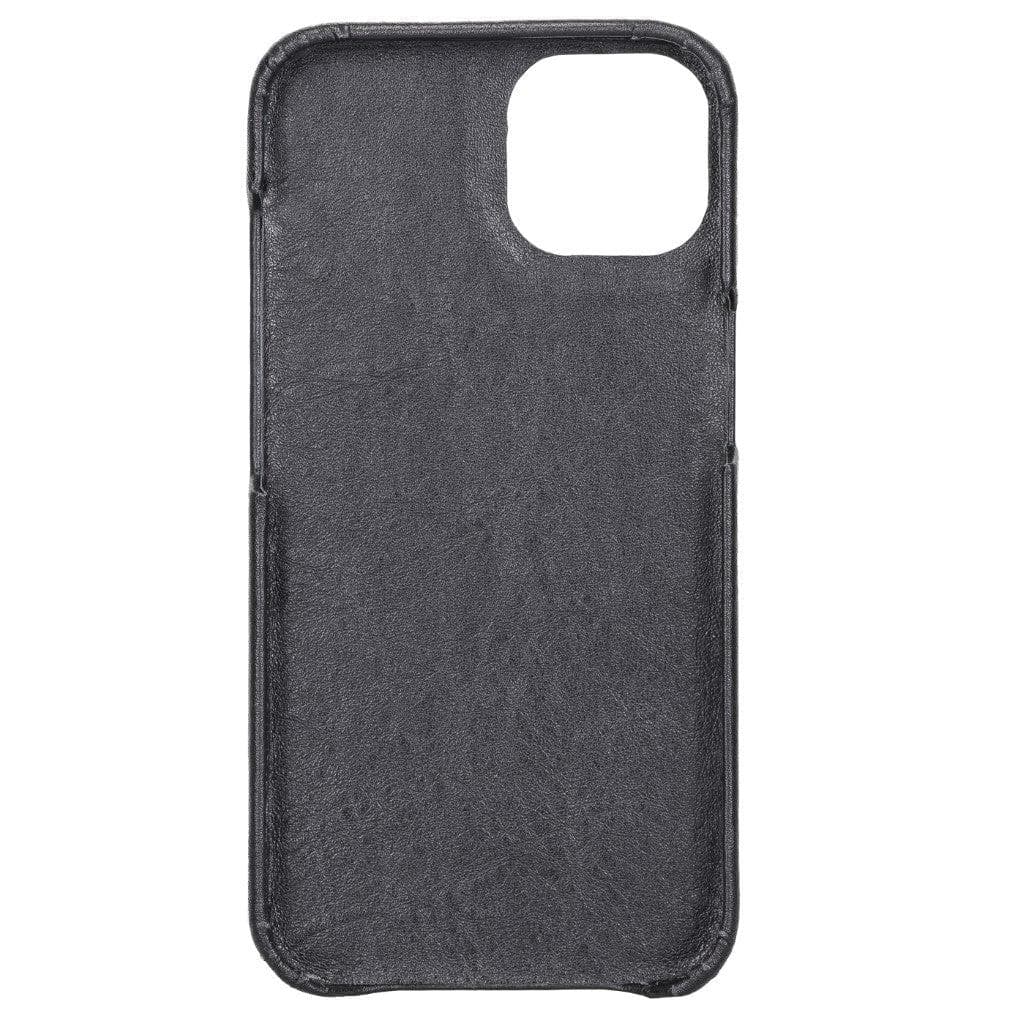 Full Leather Coating Back Cover for Apple iPhone 13 Series, showcasing premium leather finish and precise cutouts for buttons and ports.