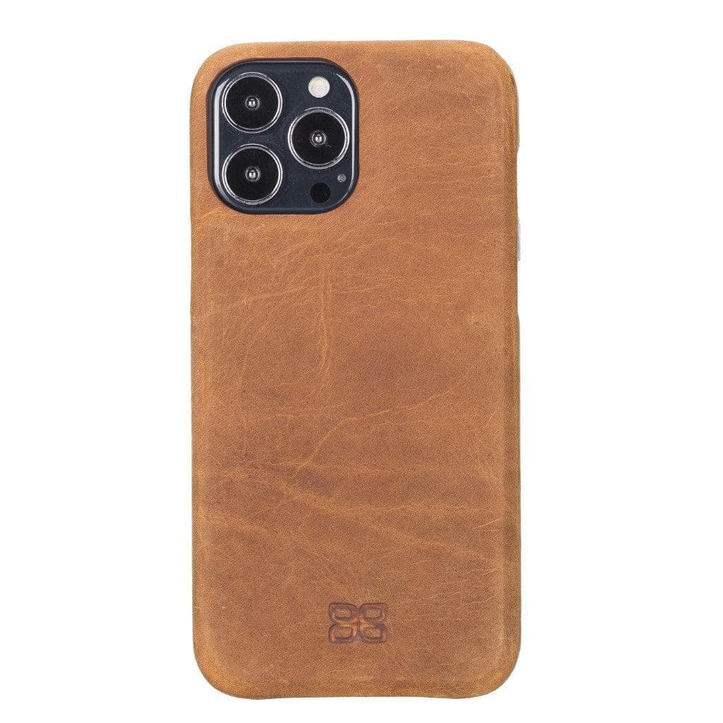 Full Leather Coating Back Cover for Apple iPhone 13 Series, showcasing premium leather finish and precise cutouts for buttons and ports.