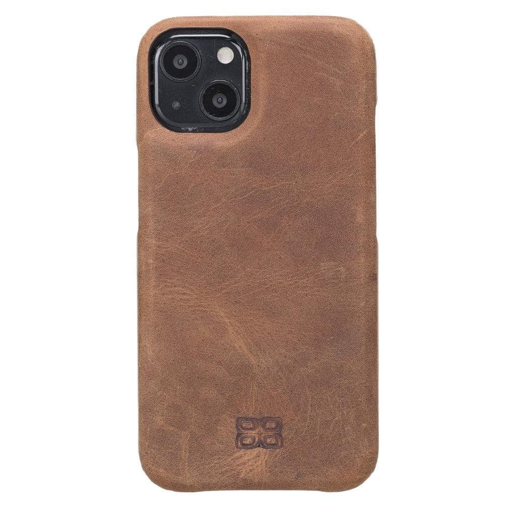 Full Leather Coating Back Cover for Apple iPhone 13 Series, showcasing premium leather finish and precise cutouts for buttons and ports.