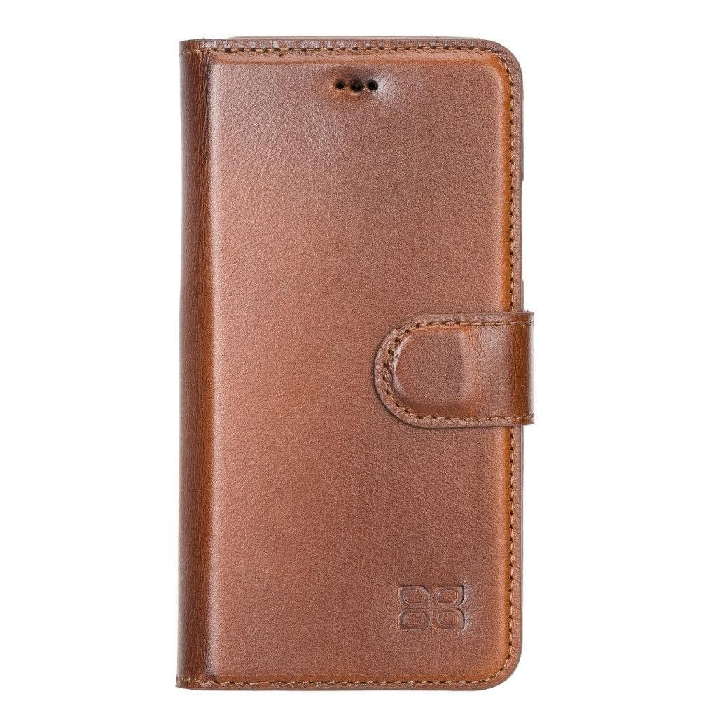 Full Leather Coating Detachable Wallet Case for Apple iPhone X Series, showcasing premium leather, card slots, and kick-stand feature.