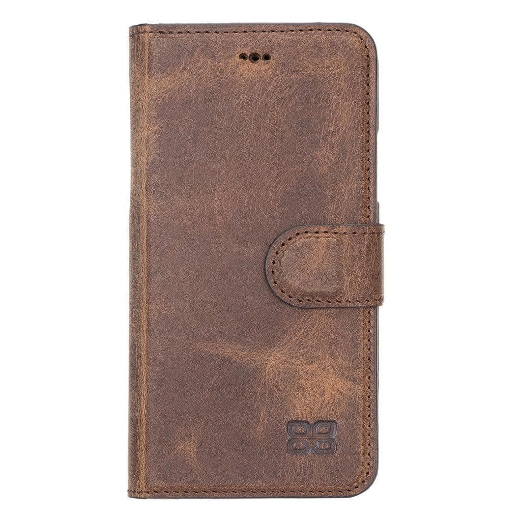 Full Leather Coating Detachable Wallet Case for Apple iPhone X Series, showcasing premium leather, card slots, and kick-stand feature.