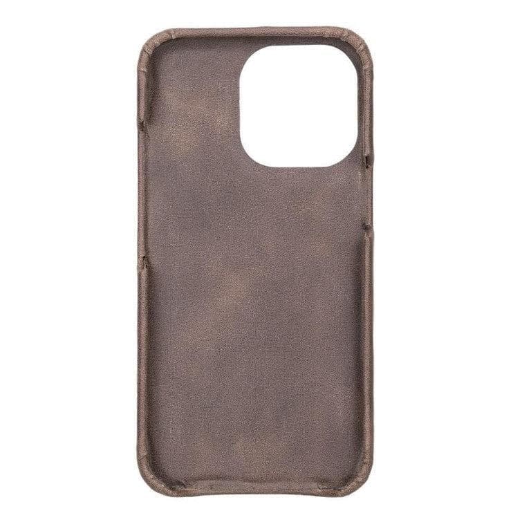 Bouletta Fully Leather Back Cover for Apple iPhone 12 Series, showcasing premium full grain leather craftsmanship and slim design.