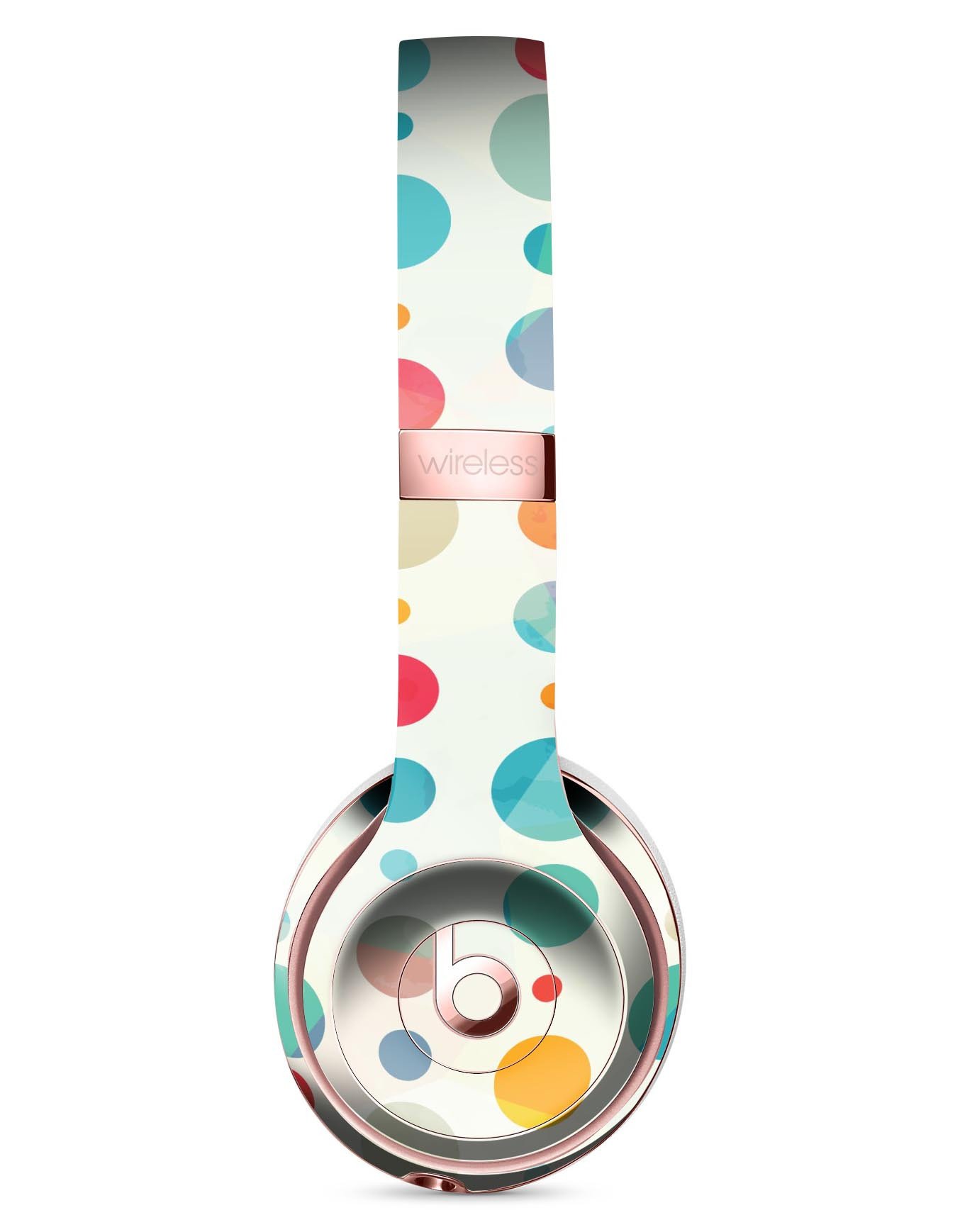 Fun Polka Pattern Full-Body Skin Kit for Beats by Dre Solo 3, showcasing vibrant colors and unique design.