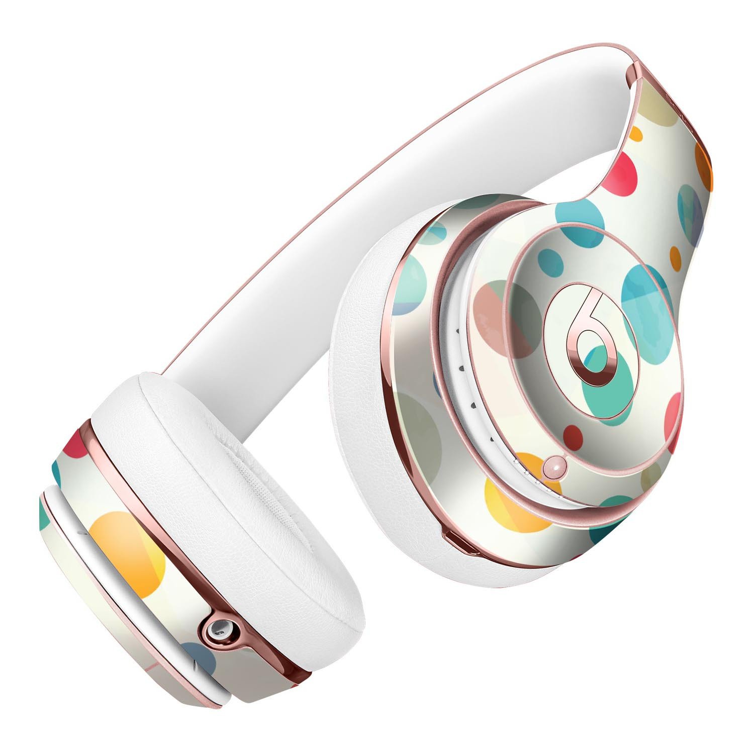 Fun Polka Pattern Full-Body Skin Kit for Beats by Dre Solo 3, showcasing vibrant colors and unique design.