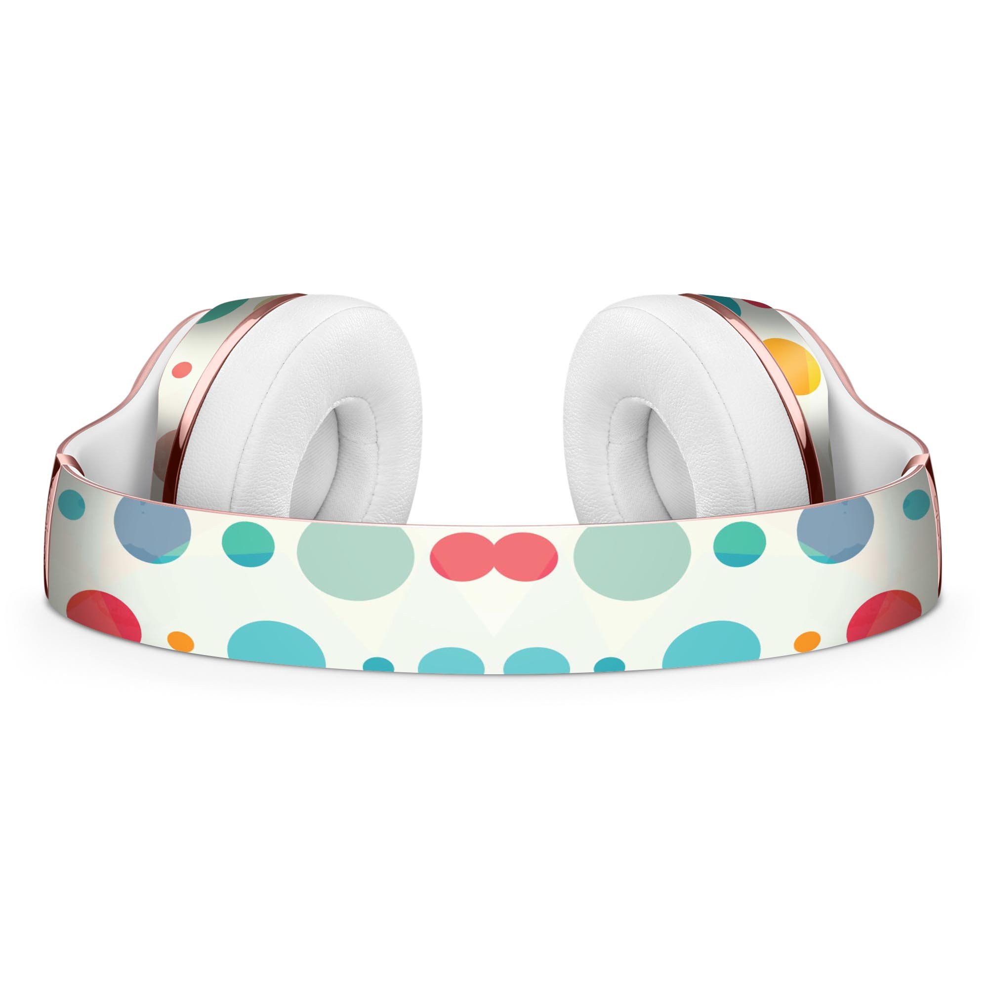 Fun Polka Pattern Full-Body Skin Kit for Beats by Dre Solo 3, showcasing vibrant colors and unique design.