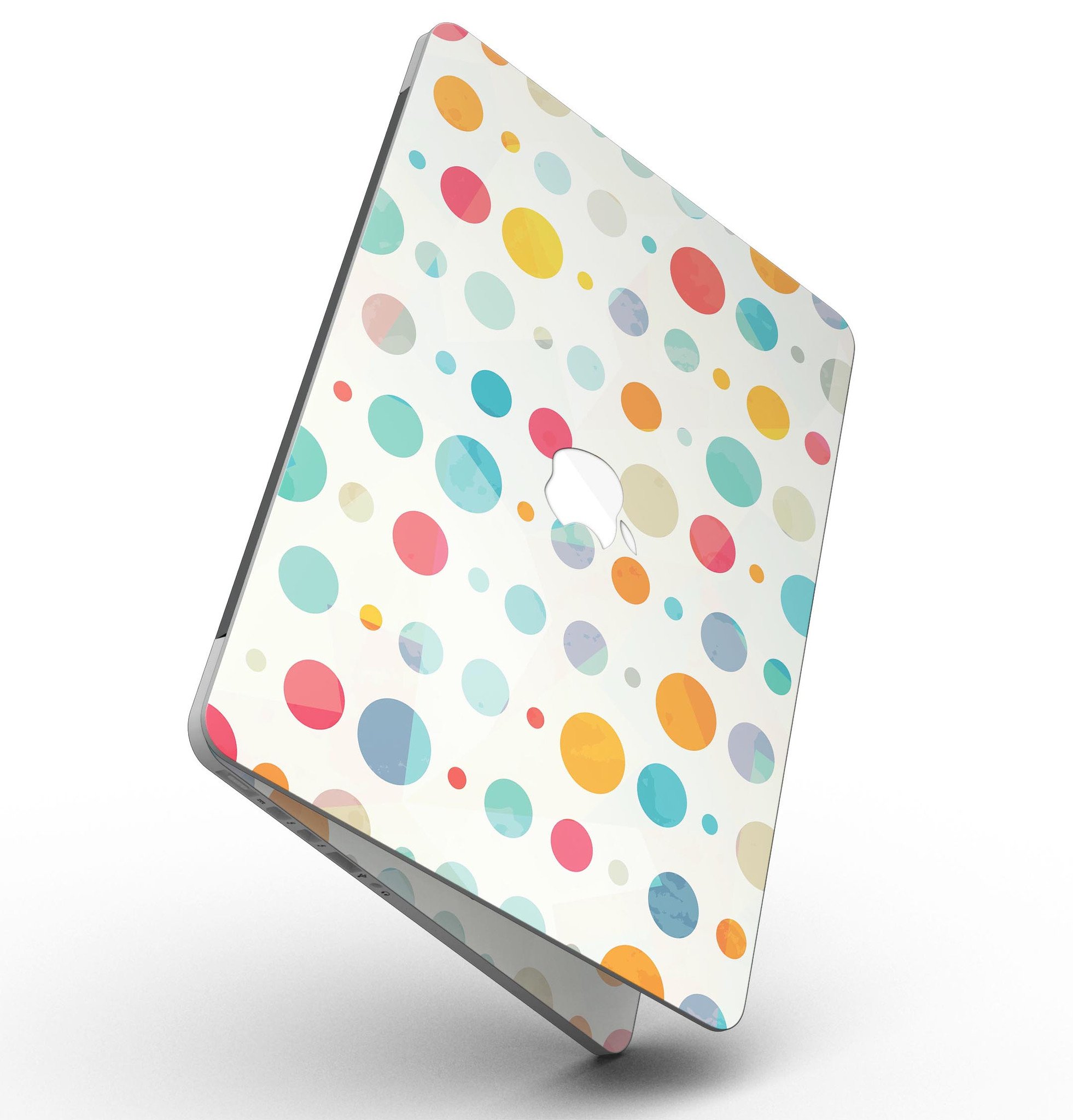 Fun Polka Pattern skin for MacBook Pro with Retina Display, showcasing vibrant colors and stylish design.