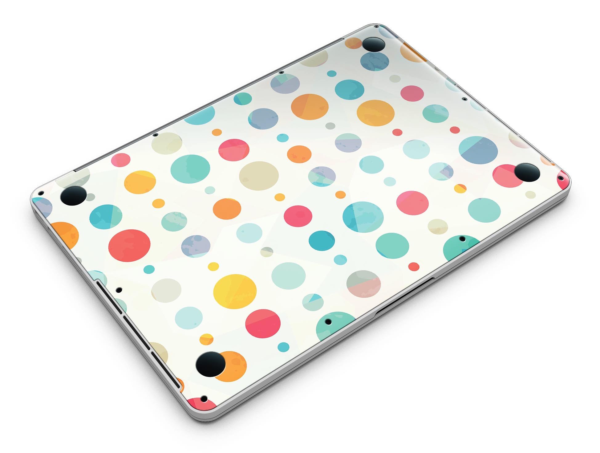 Fun Polka Pattern skin for MacBook Pro with Retina Display, showcasing vibrant colors and stylish design.