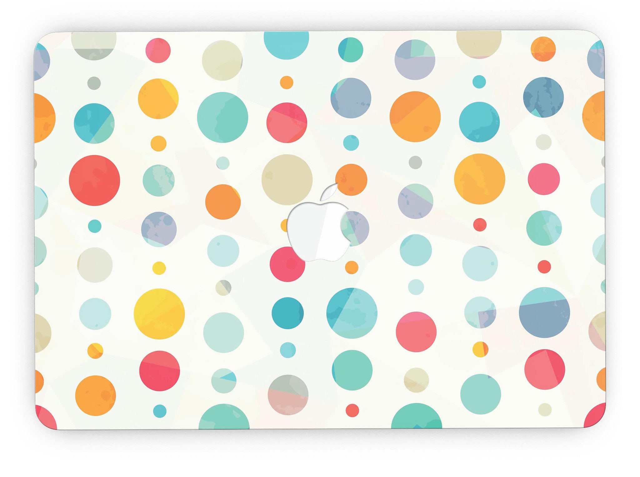 Fun Polka Pattern skin for MacBook Pro with Retina Display, showcasing vibrant colors and stylish design.