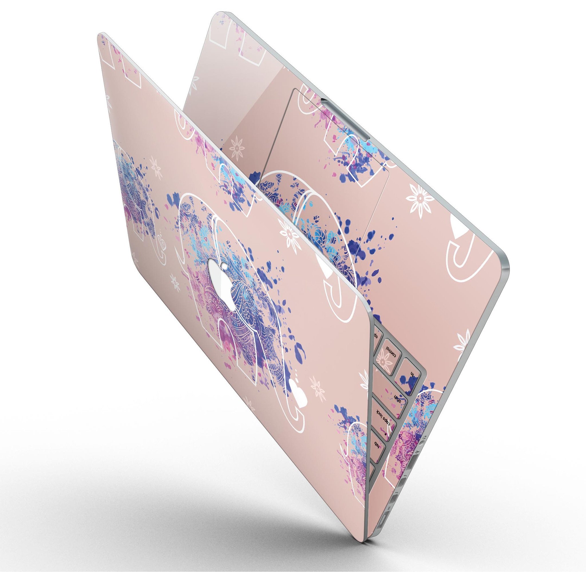 Fun Sacred Elephants design skin for MacBook Pro with Retina Display, showcasing vibrant colors and intricate patterns.