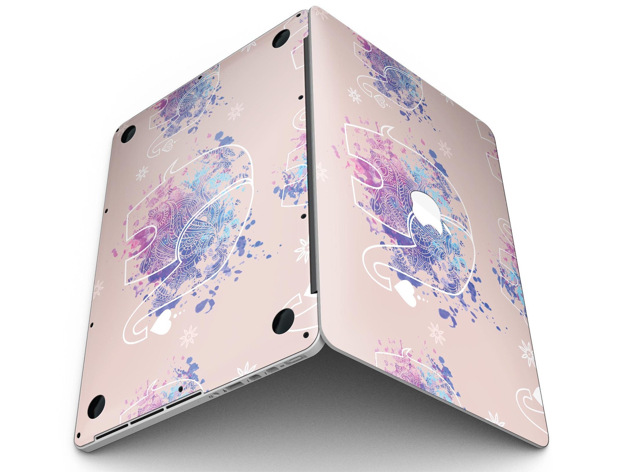 Fun Sacred Elephants design skin for MacBook Pro with Retina Display, showcasing vibrant colors and intricate patterns.