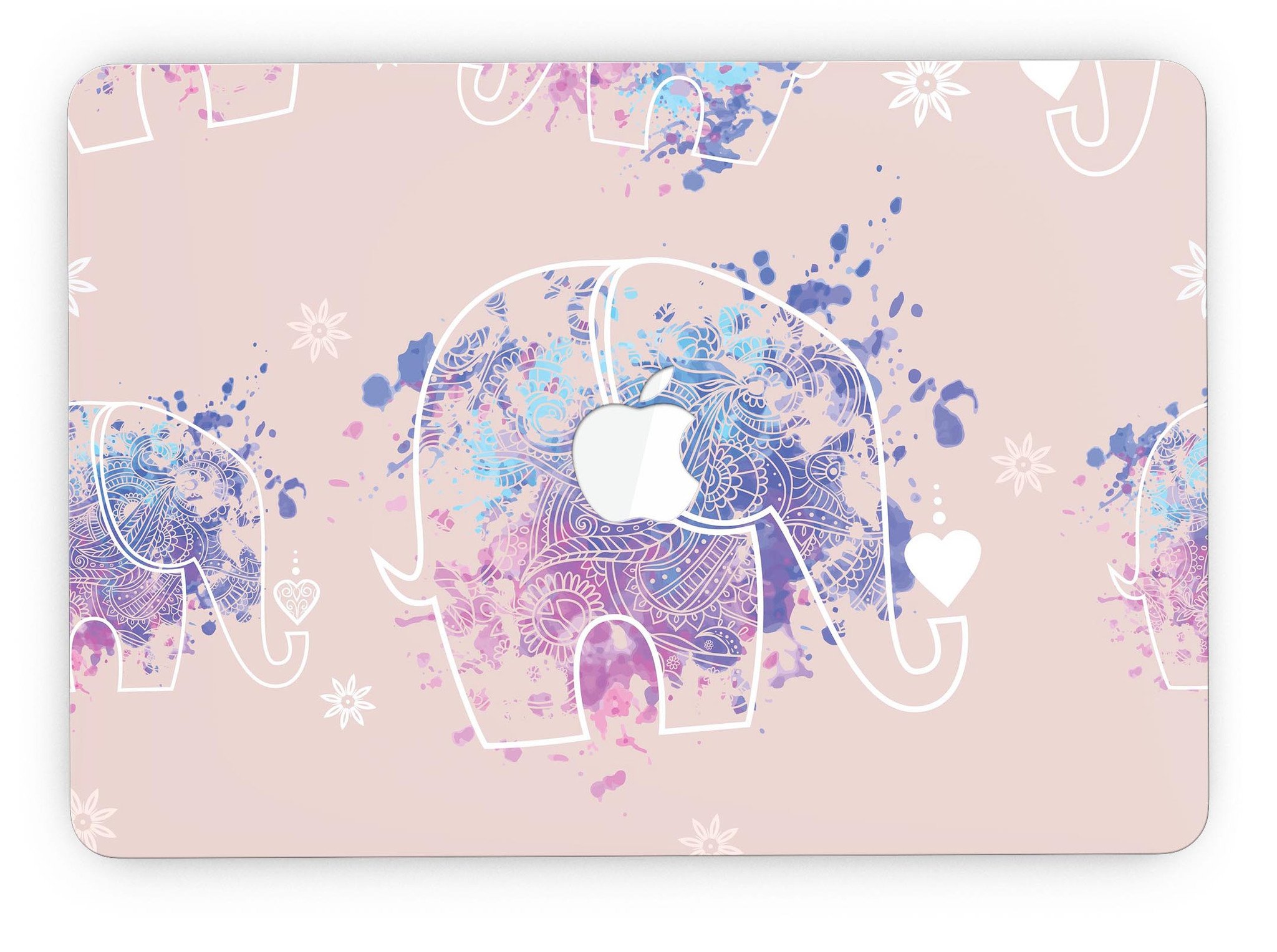 Fun Sacred Elephants design skin for MacBook Pro with Retina Display, showcasing vibrant colors and intricate patterns.