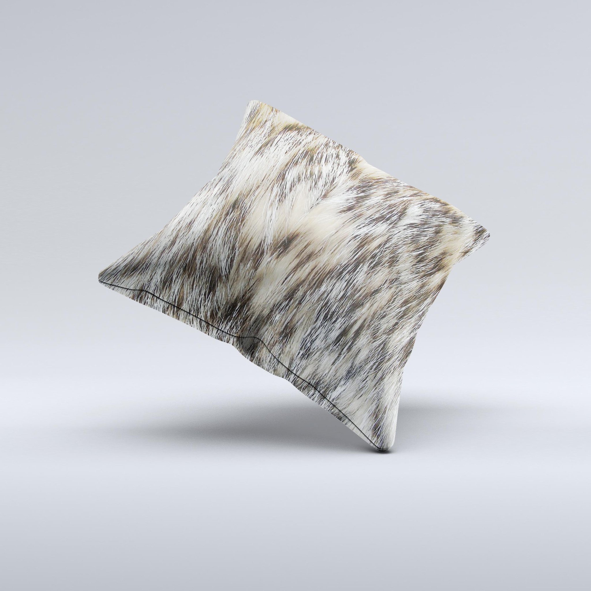 A beautifully handcrafted throw pillow featuring a furry animal design, made with high-quality materials in Virginia.