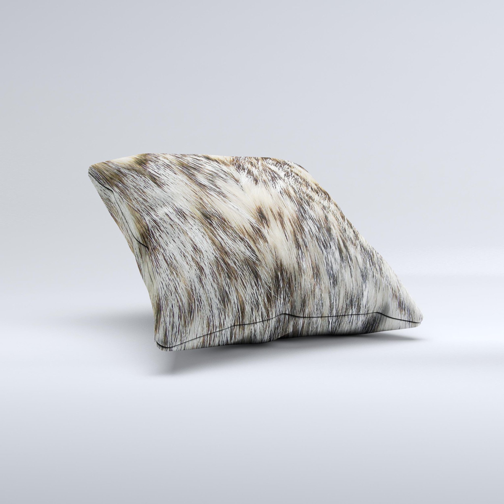 A beautifully handcrafted throw pillow featuring a furry animal design, made with high-quality materials in Virginia.