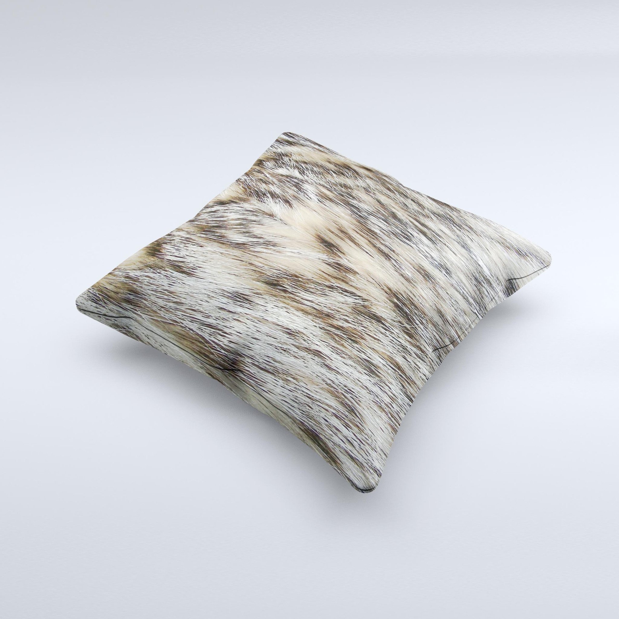 A beautifully handcrafted throw pillow featuring a furry animal design, made with high-quality materials in Virginia.