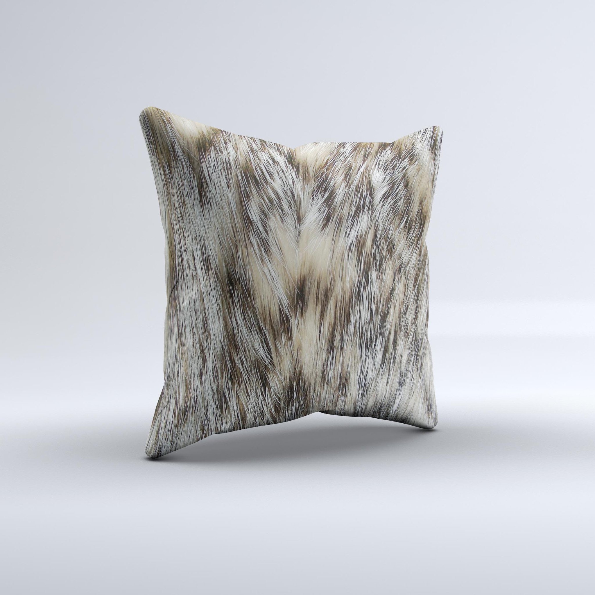 A beautifully handcrafted throw pillow featuring a furry animal design, made with high-quality materials in Virginia.