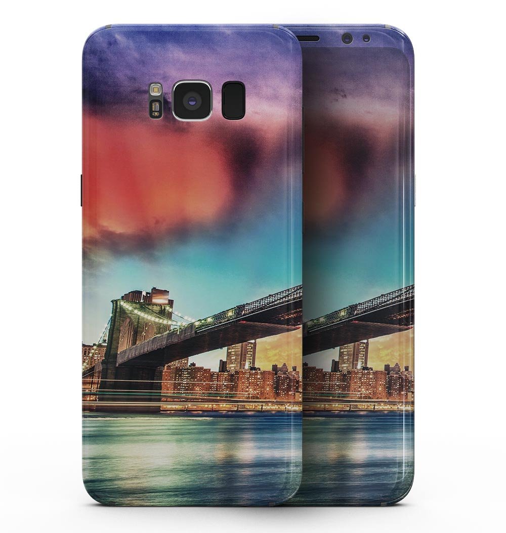 Fusion NYC Overlook Full-Body Skin Kit for Samsung Galaxy S8, showcasing its stylish design and premium vinyl material.