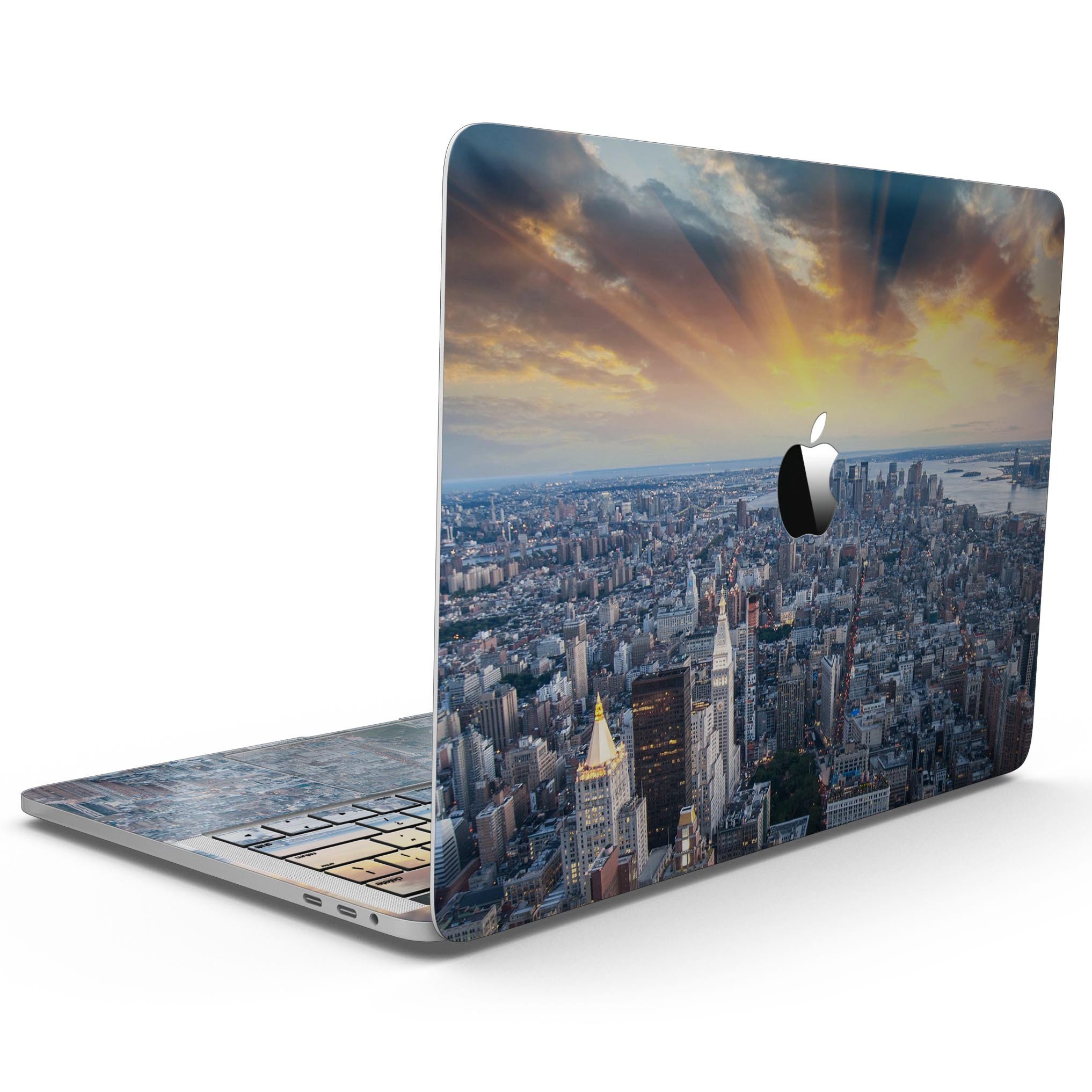 Fusion NYC Skylight Skin Kit for MacBook Pro with Touch Bar, showcasing a stylish design and premium vinyl material.