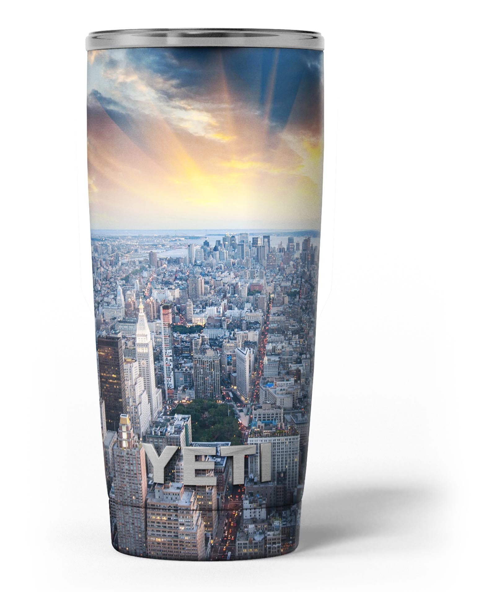 Fusion NYC Skylight Skin Decal Vinyl Wrap Kit for Yeti Cooler, showcasing vibrant design and premium vinyl material.