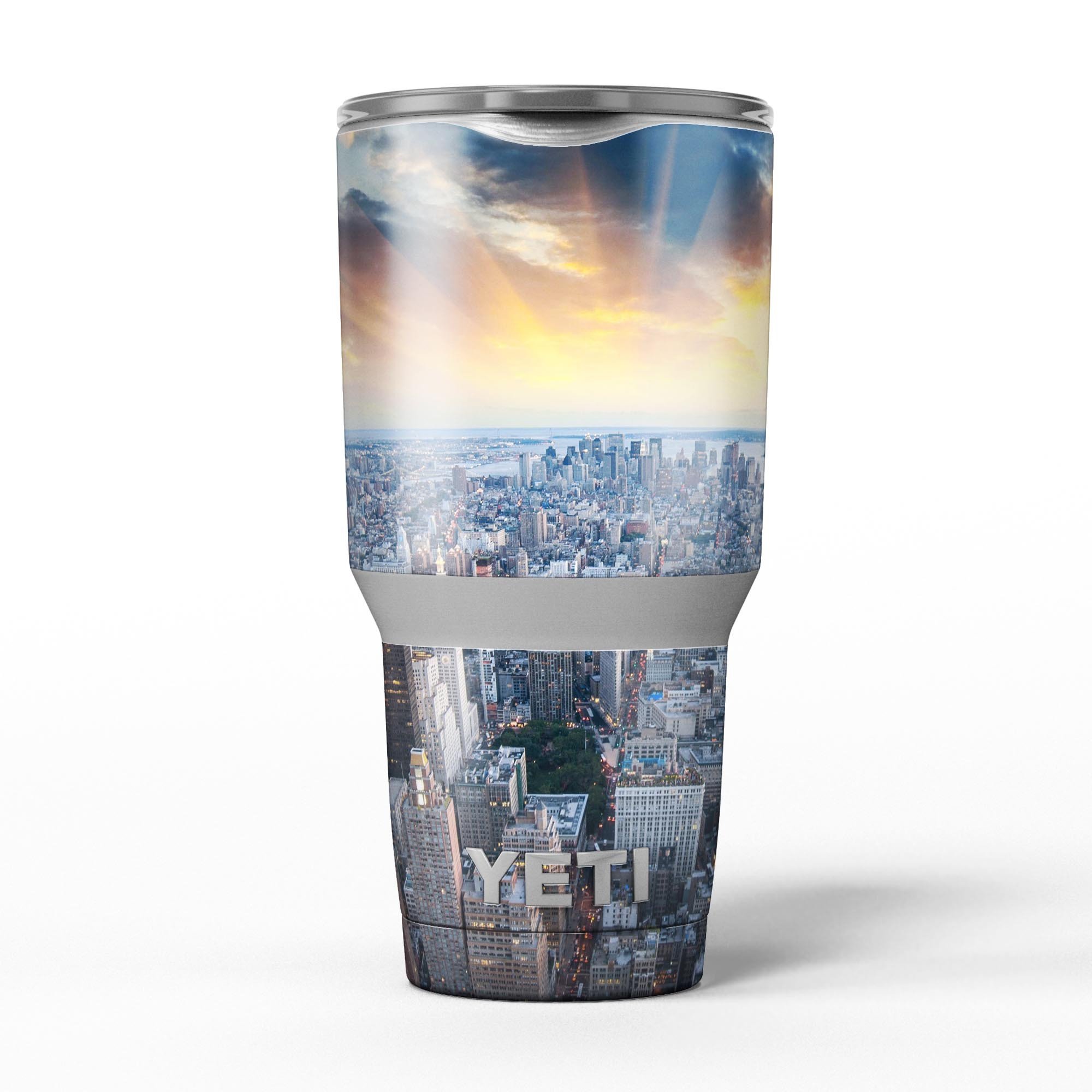 Fusion NYC Skylight Skin Decal Vinyl Wrap Kit for Yeti Cooler, showcasing vibrant design and premium vinyl material.