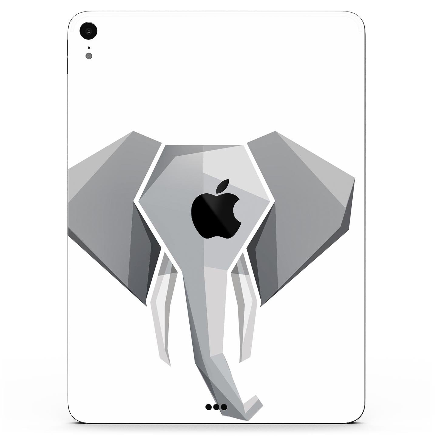 Geometric Elephant full body skin decal for Apple iPad Pro, showcasing vibrant colors and intricate design.