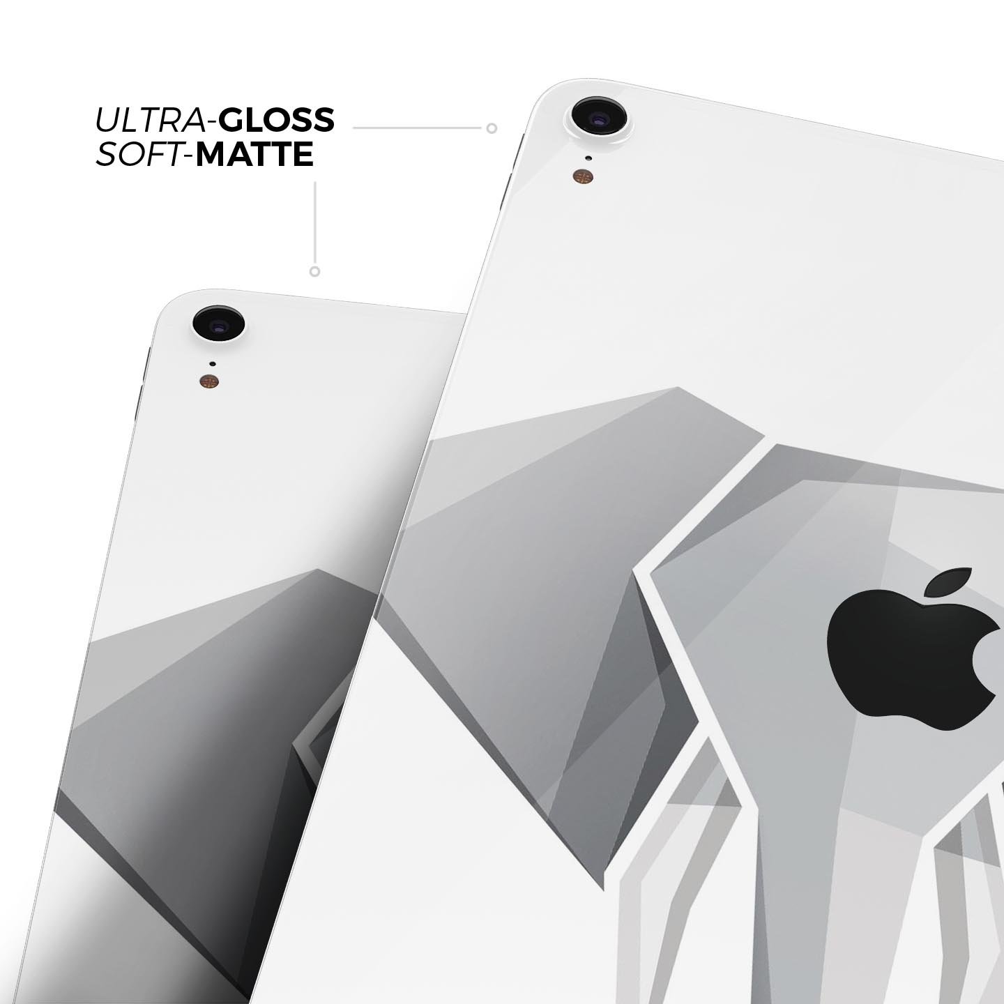 Geometric Elephant full body skin decal for Apple iPad Pro, showcasing vibrant colors and intricate design.