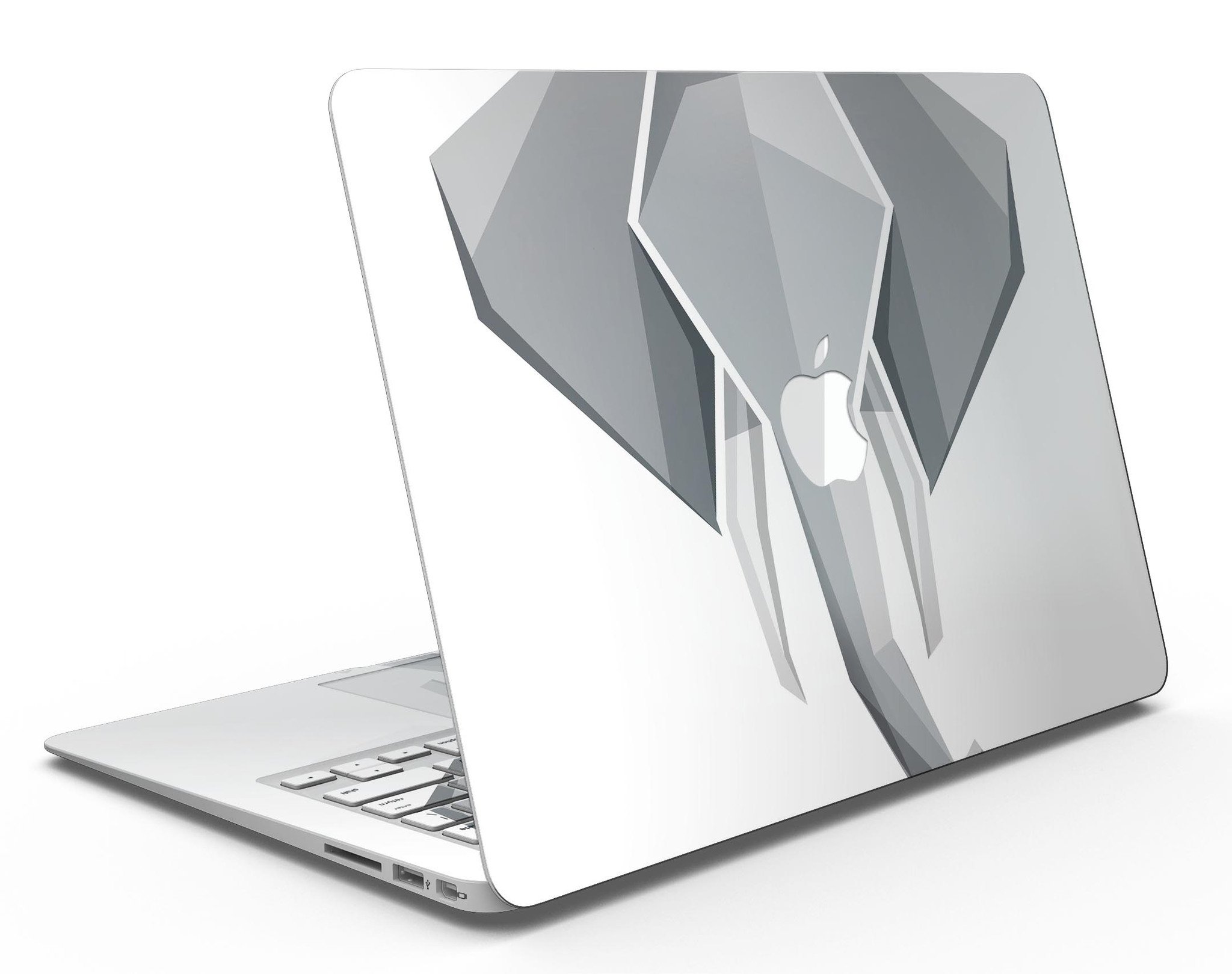 Geometric Elephant MacBook Air Skin Kit showcasing a vibrant elephant design on a sleek laptop surface.