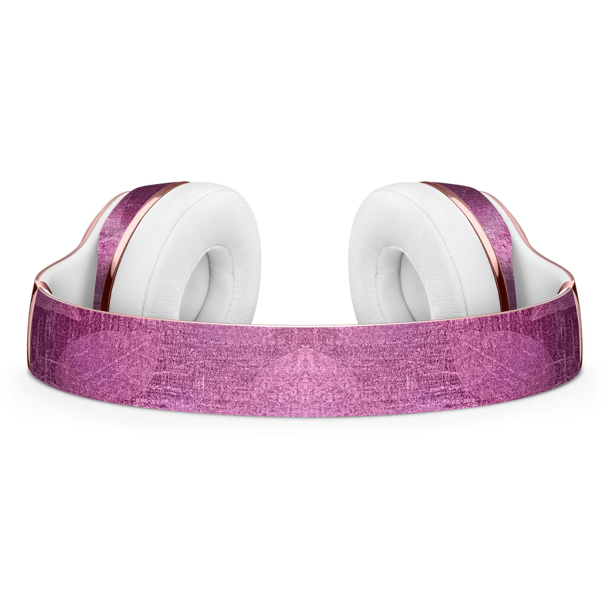 Glamorous Pink Leaves Full-Body Skin Kit for Beats by Dre Solo 3, showcasing vibrant pink leaves design on a sleek vinyl surface.