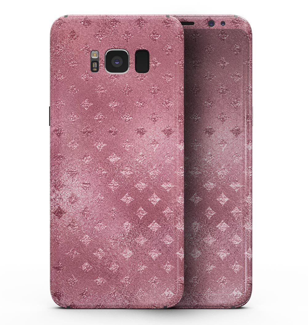 Glamorous Pink Micro Diamonds skin for Samsung Galaxy S8, showcasing a stylish design with a full-body coverage.