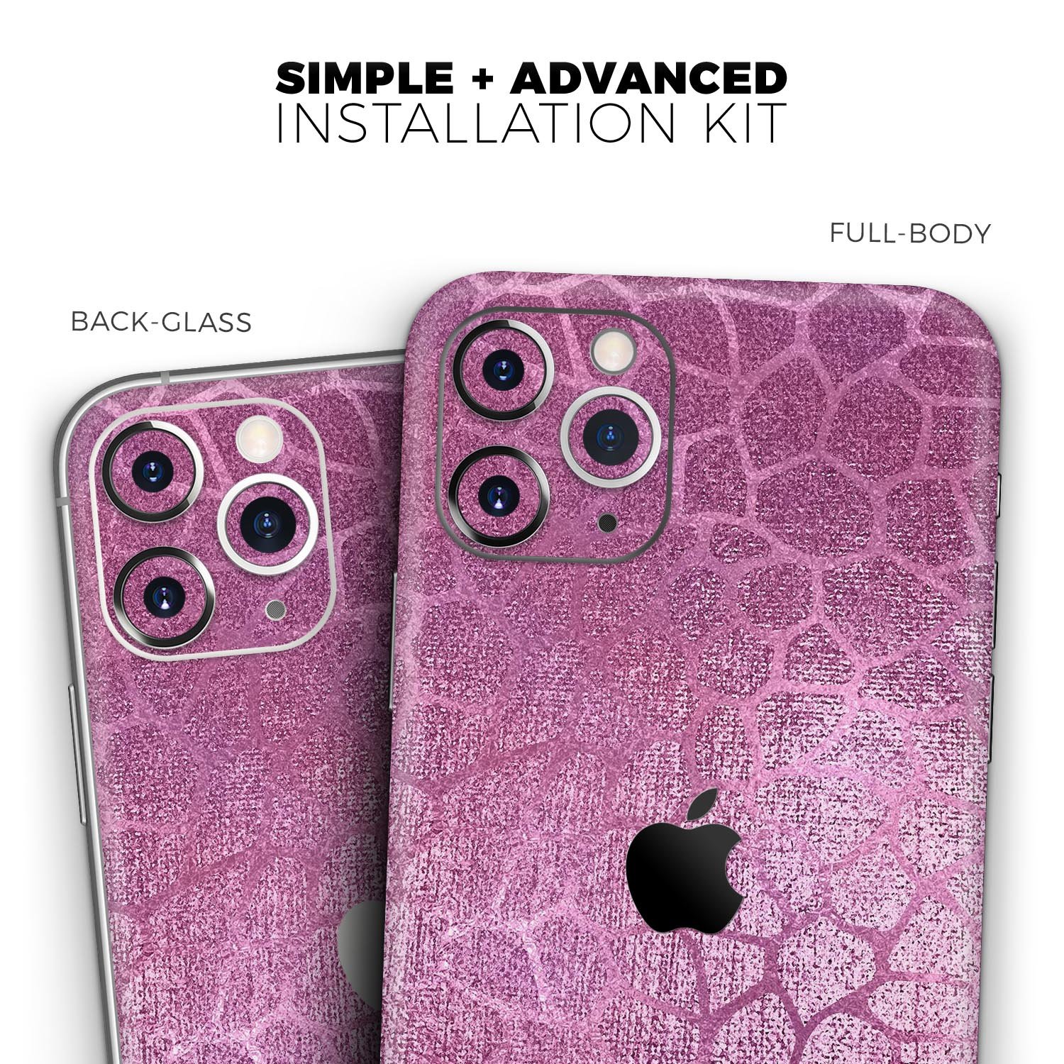 Glamorous Pink Scales Skin-Kit for Apple iPhone 13, showcasing a stylish design with a glossy finish.