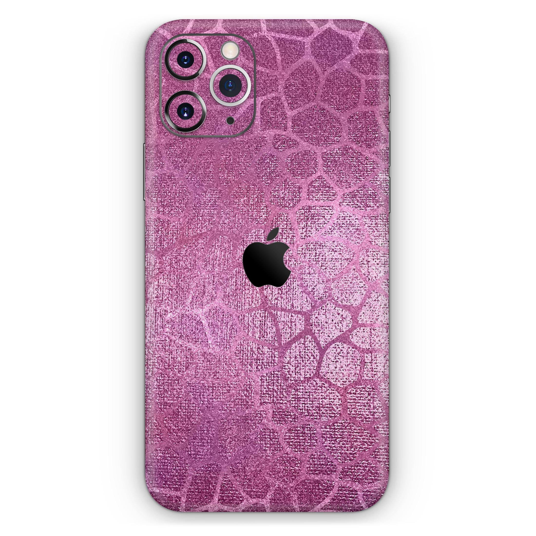 Glamorous Pink Scales Skin-Kit for Apple iPhone 13, showcasing a stylish design with a glossy finish.