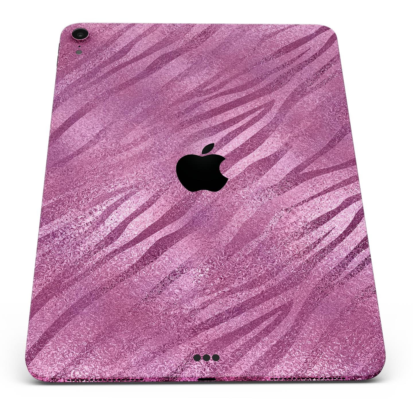 Glamorous Pink Toned Zebra skin decal for Apple iPad, showcasing a stylish zebra pattern with a glossy finish.