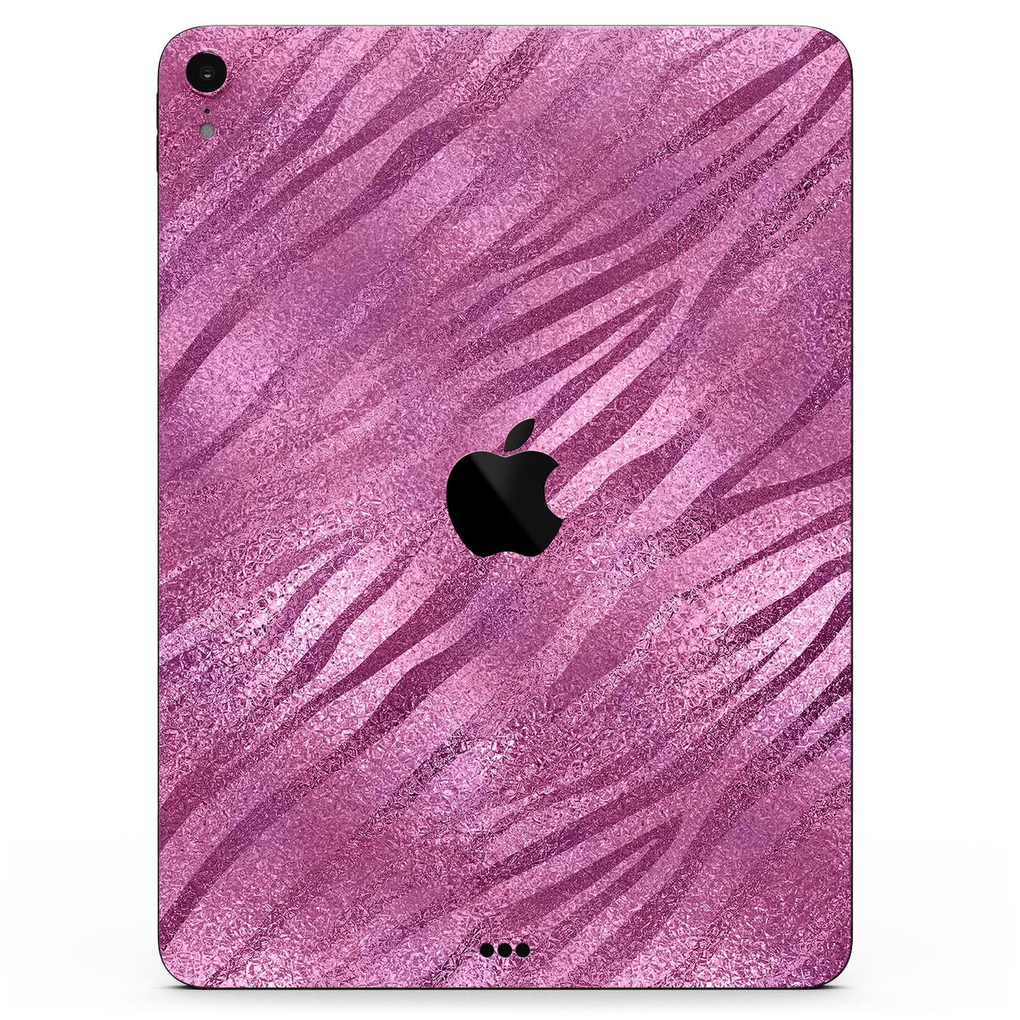 Glamorous Pink Toned Zebra skin decal for Apple iPad, showcasing a stylish zebra pattern with a glossy finish.