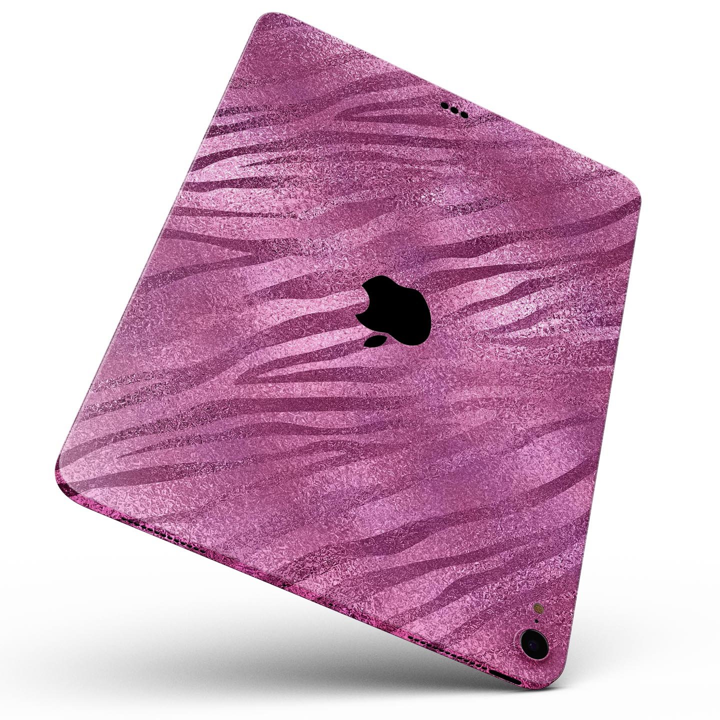 Glamorous Pink Toned Zebra skin decal for Apple iPad, showcasing a stylish zebra pattern with a glossy finish.