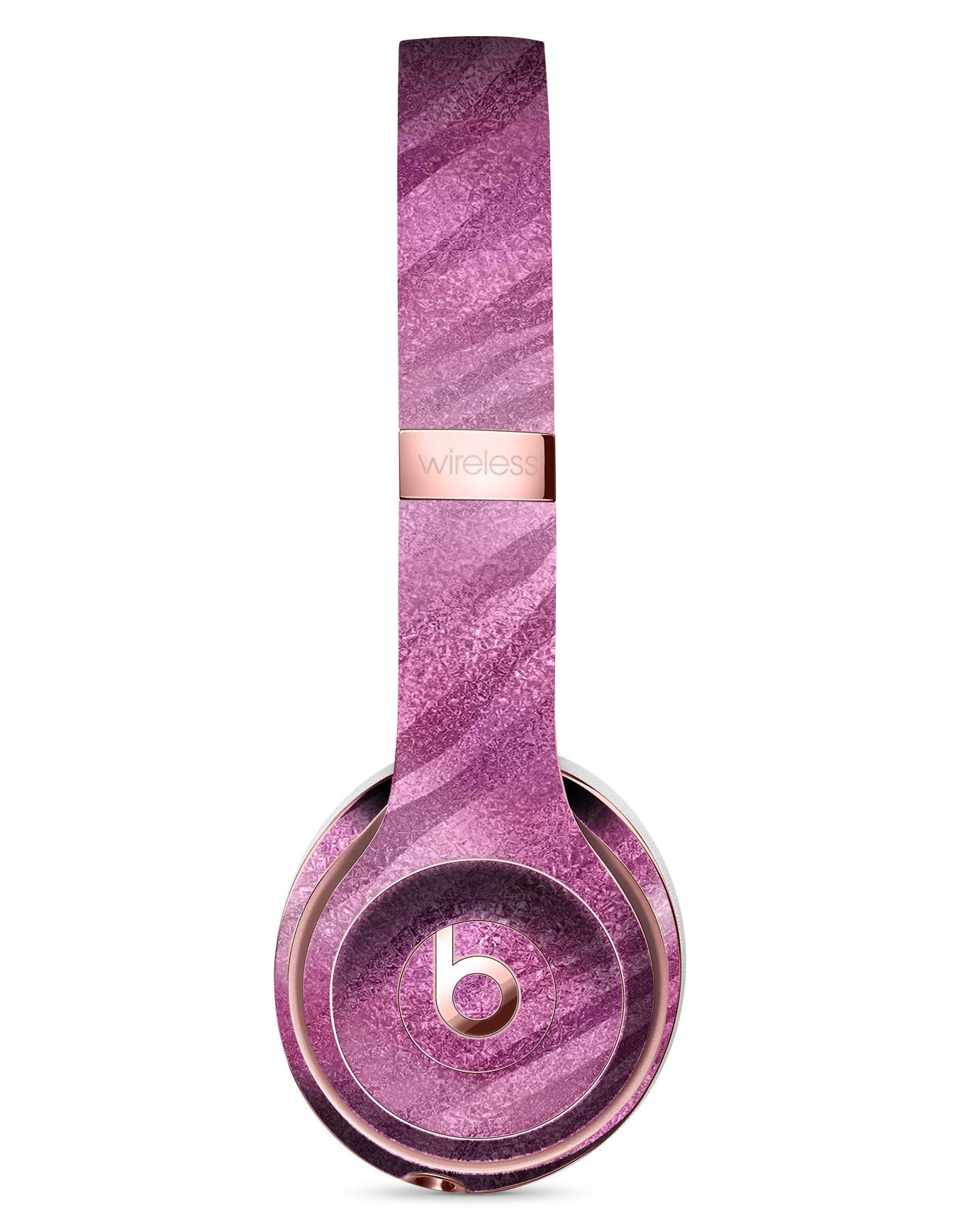 Glamorous Pink Toned Zebra Full-Body Skin Kit for Beats by Dre, showcasing vibrant pink zebra pattern on sleek vinyl material.