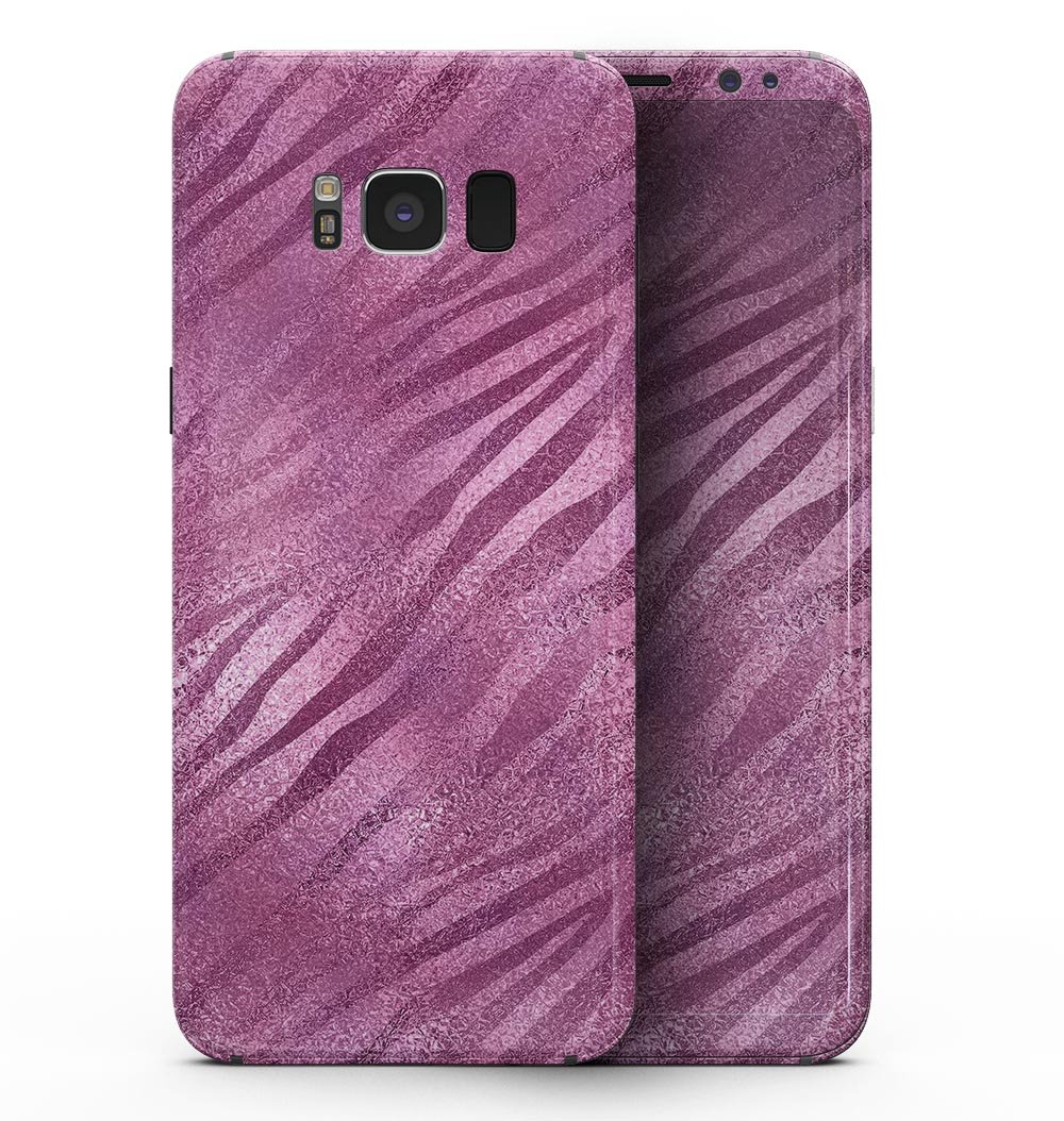 Glamorous Pink Toned Zebra skin for Samsung Galaxy S8, showcasing vibrant colors and unique zebra pattern.