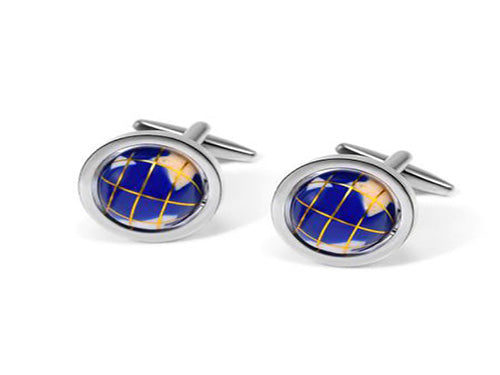 Elegant Global Rogue Cufflinks showcasing a unique design inspired by global adventures, perfect for stylish gentlemen.