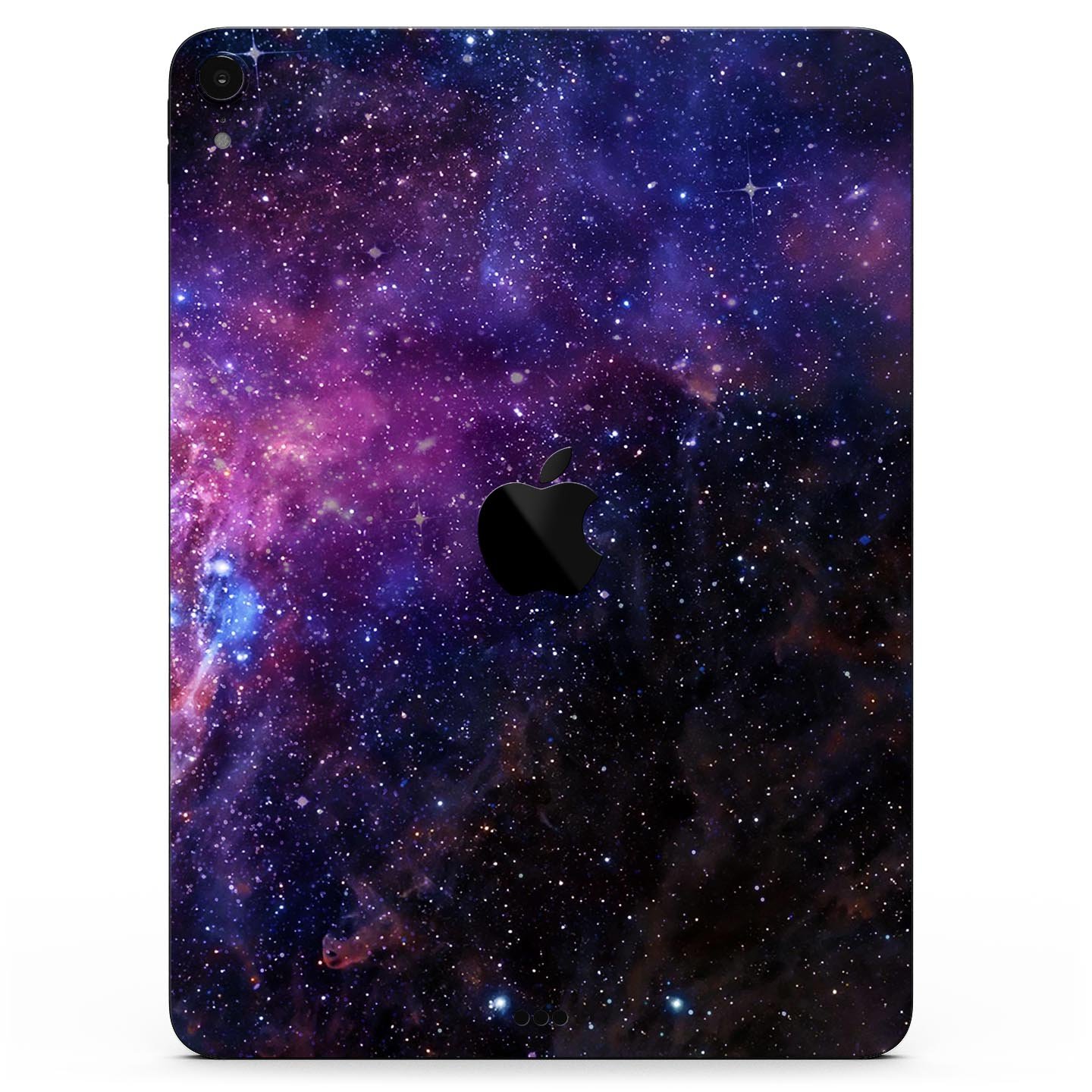 Glowing Deep Space skin decal for Apple iPad Pro, showcasing vibrant cosmic design and ultra-thin protection.