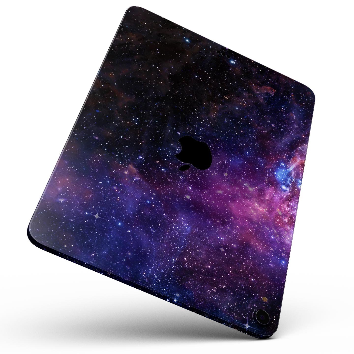 Glowing Deep Space skin decal for Apple iPad Pro, showcasing vibrant cosmic design and ultra-thin protection.