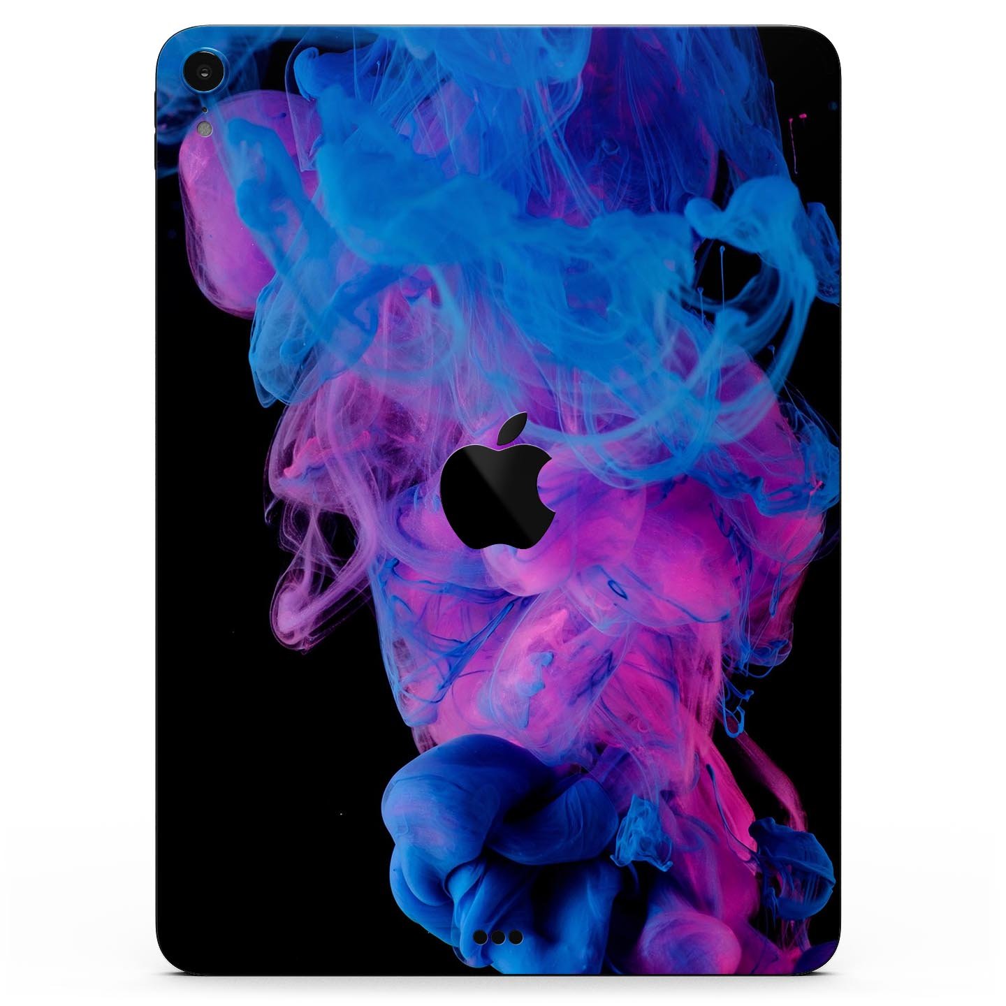 Glowing Pink and Blue CloudSwirl skin decal for Apple devices, showcasing vibrant colors and a sleek design.