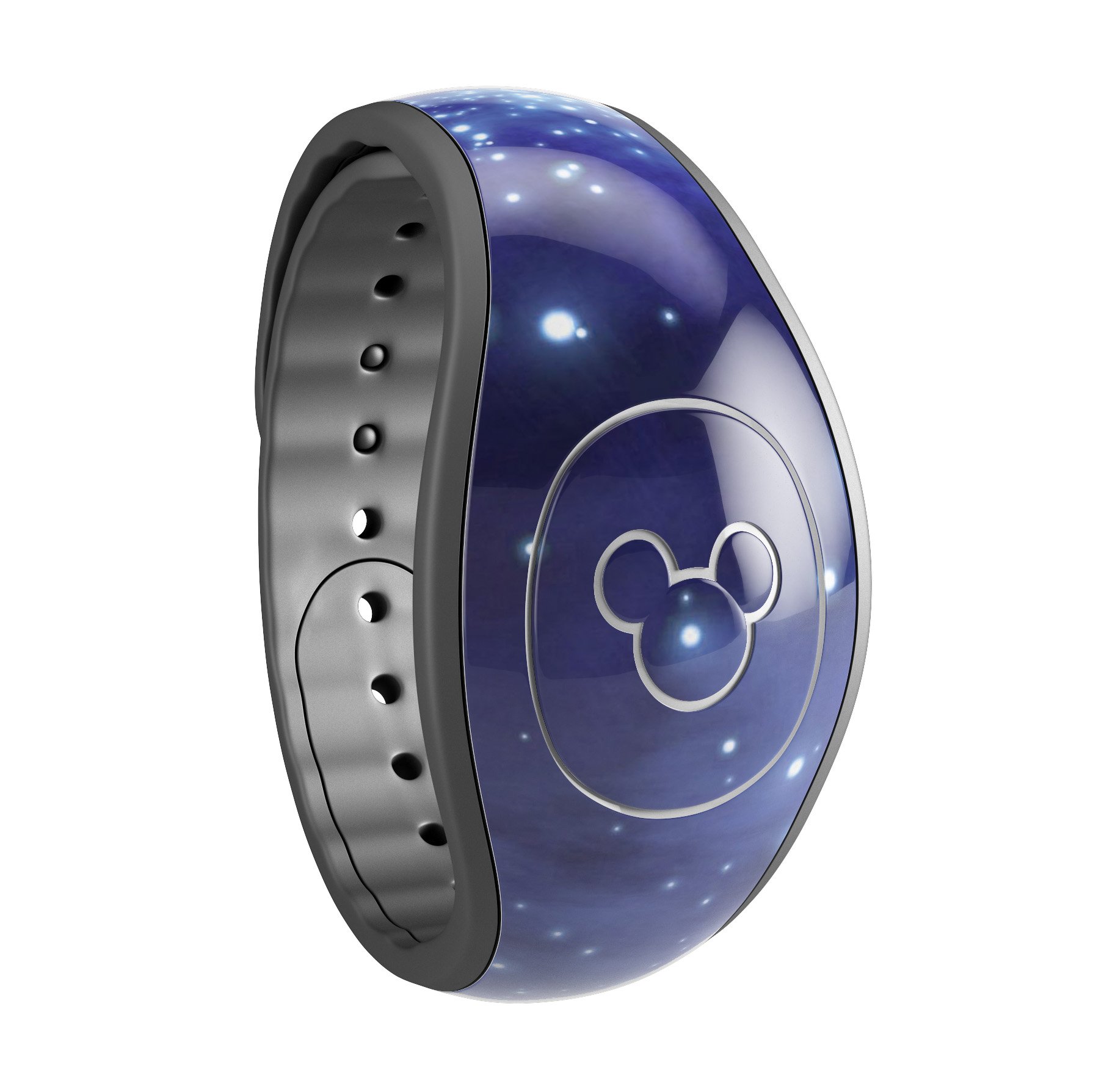 Glowing Purple V2 Orbs of Light decal skin wrap kit for Disney Magic Band, showcasing vibrant colors and a stylish design.