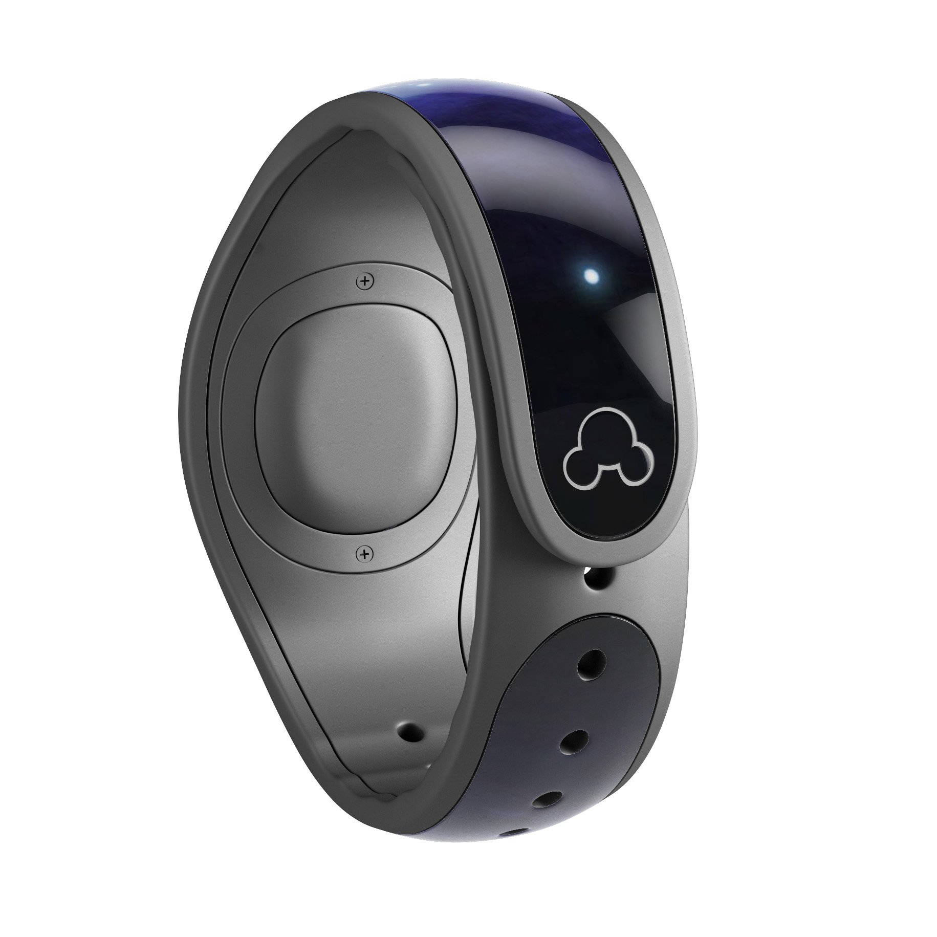 Glowing Purple V2 Orbs of Light decal skin wrap kit for Disney Magic Band, showcasing vibrant colors and a stylish design.