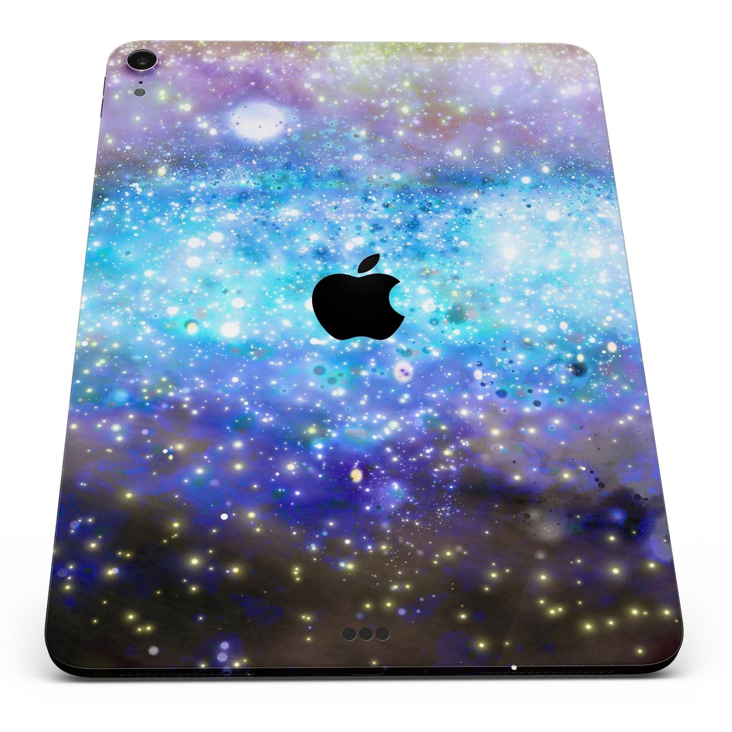 Glowing Space Texture skin decal for Apple iPad Pro, showcasing vibrant colors and a sleek design.