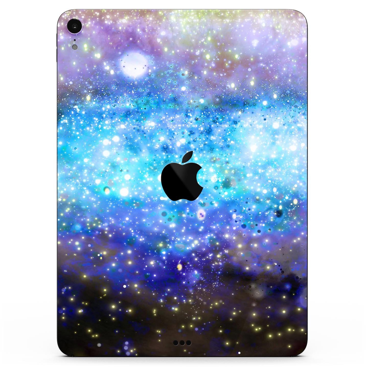 Glowing Space Texture skin decal for Apple iPad Pro, showcasing vibrant colors and a sleek design.