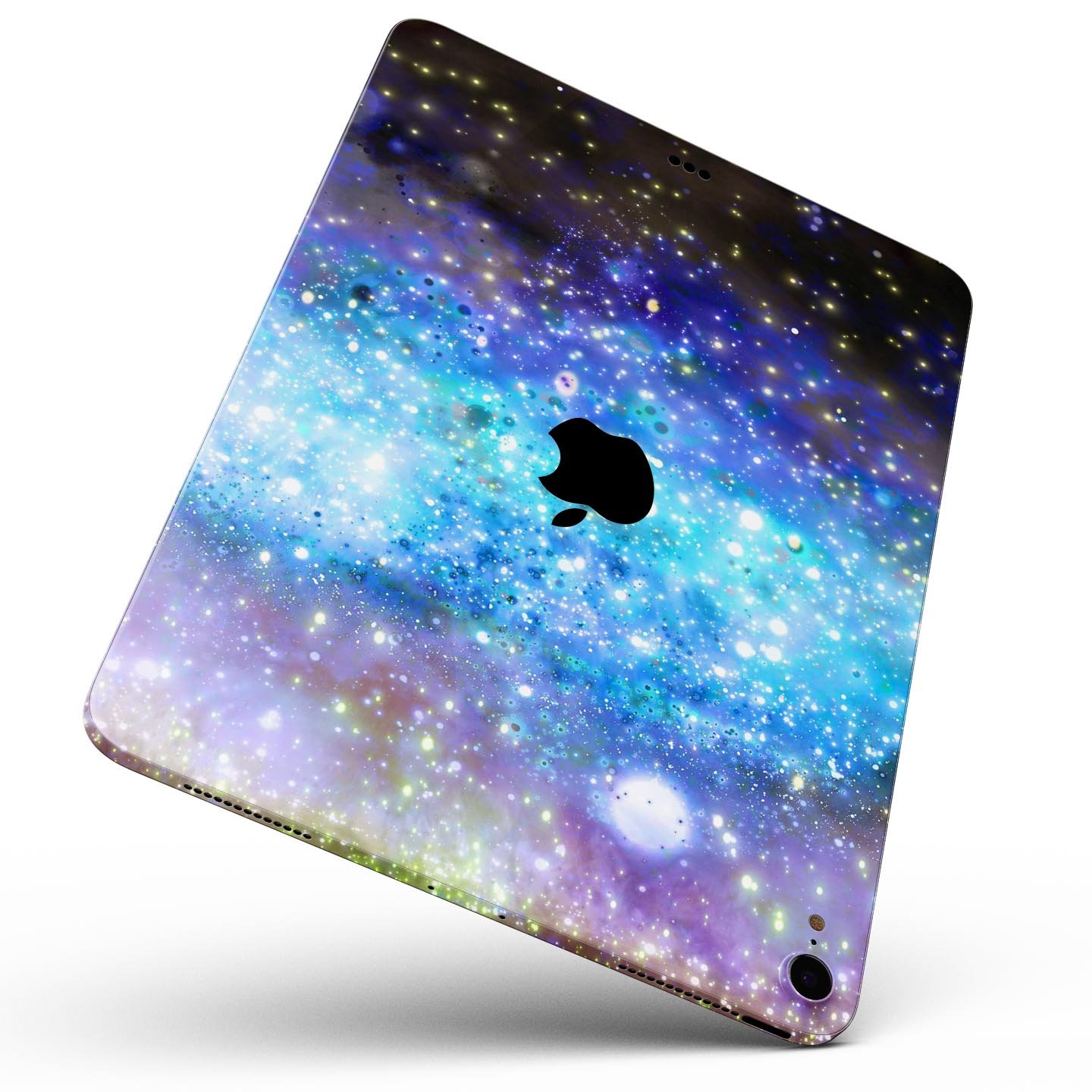 Glowing Space Texture skin decal for Apple iPad Pro, showcasing vibrant colors and a sleek design.